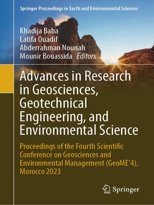 cover image of Advances in Research in Geosciences, Geotechnical Engineering, and Environmental Science